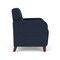 Lesro Siena Lounge Reception Guest Chair, Walnut, RF Blueberry Back, MD Ink Seat, RF Blueberry Arm Panels SN1101 - alternate 2